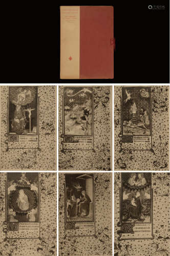 1912年法国巴黎出版《昂热地区的时祷书版画集》硬皮活页装本一册