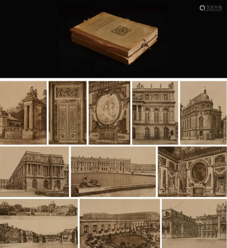 1840年巴黎LIBRAIRIE CENTRALE DES BEAUX-ARTS出版《凡尔赛宫艺术巨幅版画集》硬皮活页装本一套两册全