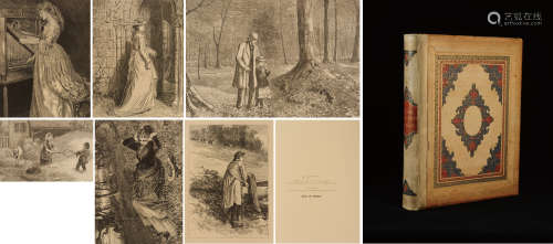 1881年伦敦Strahan and Co.出版《英格兰和苏格兰古迹巨幅版画集》硬皮精装本一册