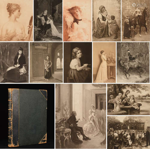 清 光绪十六年（1890）纽约和伦敦D. Appleton & Company联合出版《法国的艺术生活版画集》硬皮精装本一册全