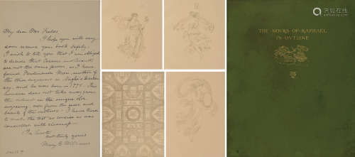 1891年美国利特尔&布朗出版社出版《拉斐尔版画全集》硬皮精装本一册（另附本书作者Mary e.Williams亲笔撰写的信札一帧）