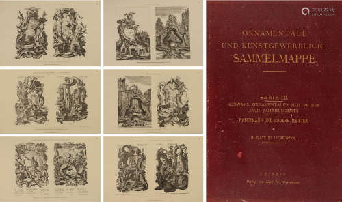 1893年德国莱比锡出版《洛可可艺术版画集》硬皮精装本一册