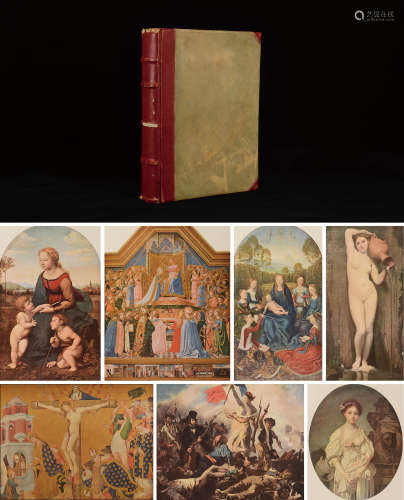 约1900年巴黎LES EDITIONS NOMIS出版《从十三世纪到二十世纪的法国卢浮宫博物馆所藏的绘画杰作》硬皮精装本一册