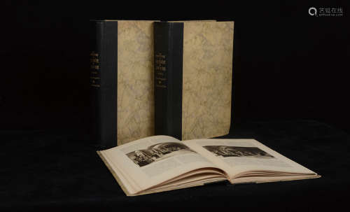 1929年—1941年法国国家博物馆馆藏研究员奥特格尔（Louis Hautecoeur）等编着《卢浮宫馆藏名画集》一组3册