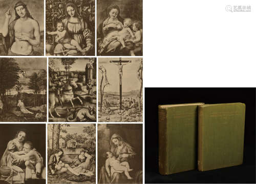 民国20年（1931）伦敦牛津大学出版《伯灵顿美术馆俱乐部与英国皇家艺术学院联合举办意大利文艺复兴时期的艺术展览作品纪念图集》硬皮精装本一套两册全