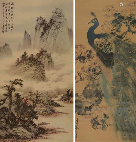 1970年代台北历史博物馆馆藏名画复制品一组两轴