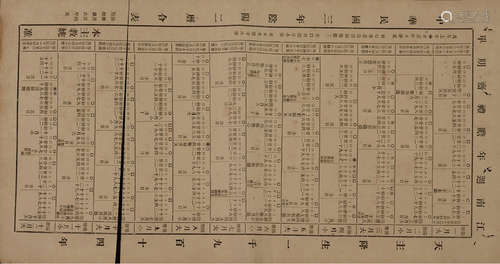 民国三年（1914)江南周年瞻礼斋期单日历一份