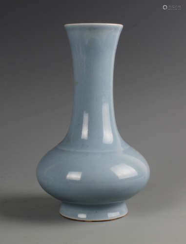A Chinese Sky Blue Glazed Long Neck Vase