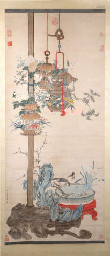 A Chinese Hand-drawn Painting  Signed By Yu Xing