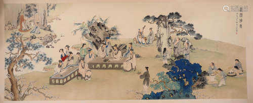 A Fine Chinese Hand-drawn Painting Signed By Wang Shu Hui