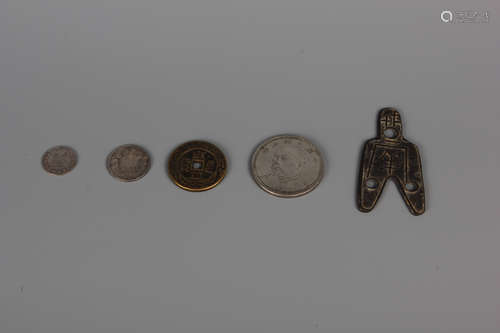 Five Chinese Silver Old Coins