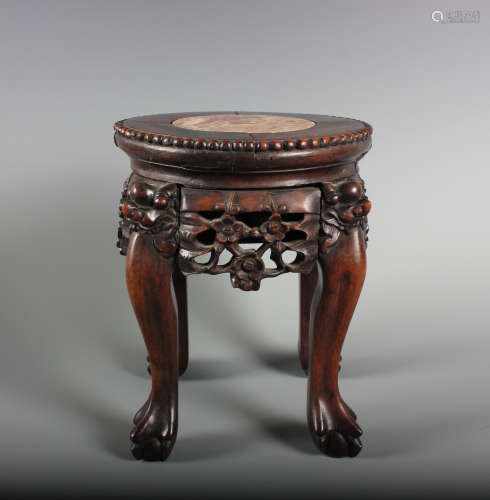 A Chinese Rosewood Table Stand