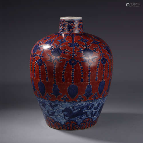 A Chinese Underglazed Red Porcelain Jar