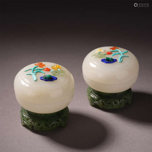 A Pair of Chinese Jade 