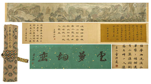 A Chinese Painting Scroll of Landscape by Wang Yuanqi, Ink on Paper