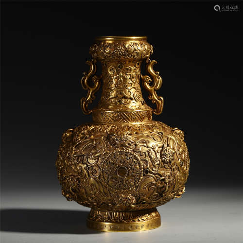 A Chinese Gilt Bronze 