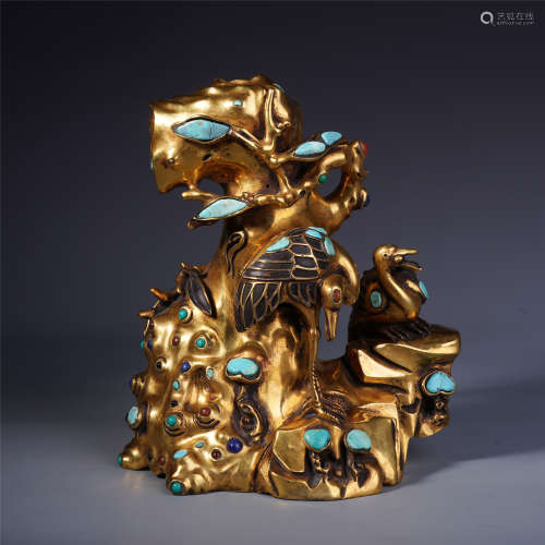 A Chinese Gilt Bronze 