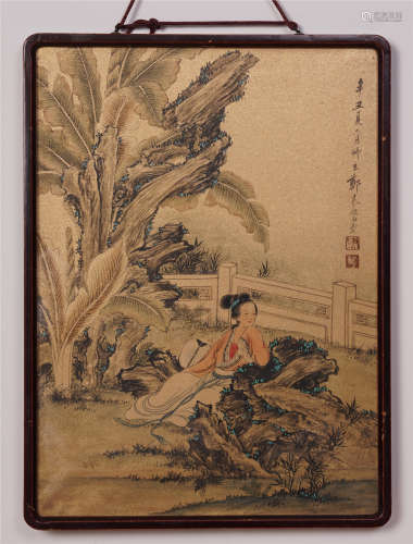 A Chinese Hanging Panel of Figure