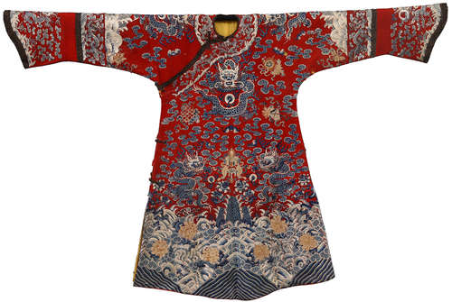 A Chinese Imperial Wool Winter Robe (Red)