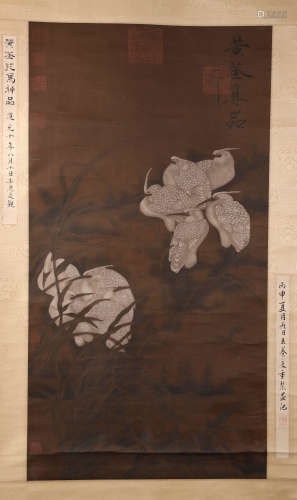 A  Chinese Hand-drawn Painting Signed by Badashanren