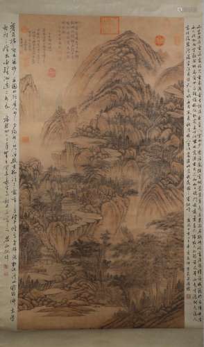A Fine Chinese Hand-drawn Painting  Signed By Wang Yuanqi