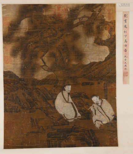 A Fine Chinese Hand-drawn Painting Scroll Signed by Liu Guandao