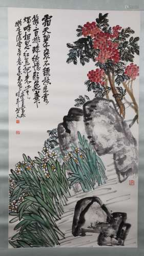 Chinese Hand-drawn  Painting  Signed by Wuchangshuo