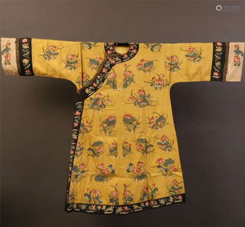 A Chinese  Imperial Ke Silk Phoenix Robe