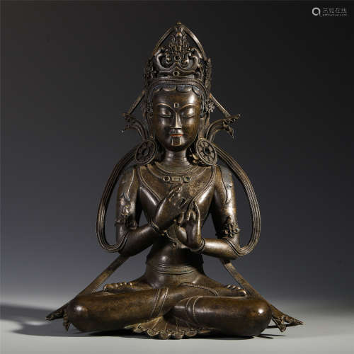A Chinese Bronze Figure of Vajrasattva