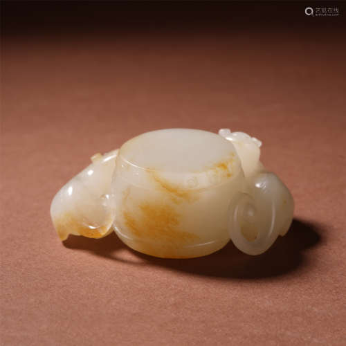 A Chinese Jade Carved Beast Paperweight