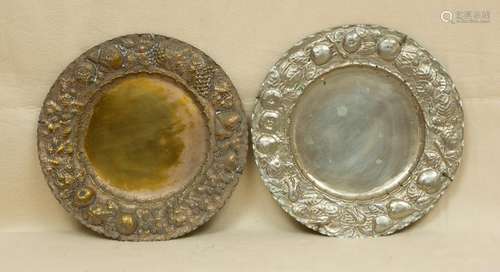 Two Renaissance Style Silverplated Dishes