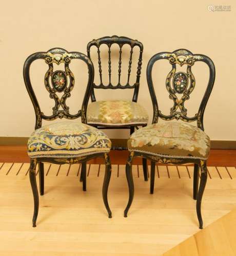 (3) Assorted Napoleon III Side Chairs