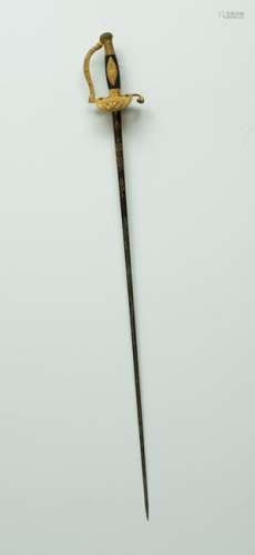 19thC French Sword with Ormolu Bronze Hilt