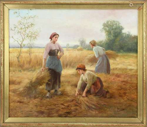 Jardines, Collecting the Hay, Oil on Canvas