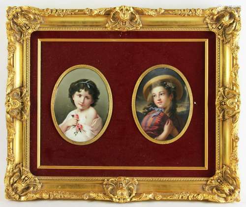 19thC German KPM Hand Painted Porcelain Plaques