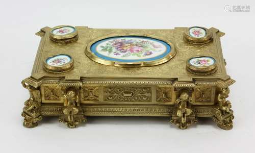 19thC French Sevres Writing Box