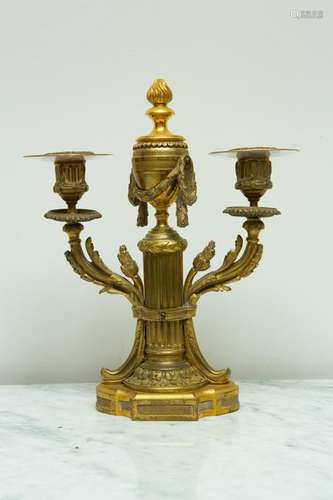 19thC French Double Candlestick