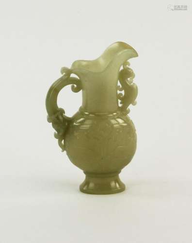 Chinese Carved White Jade Vase