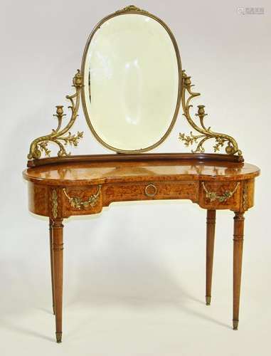 19thC French Marquetry Vanity