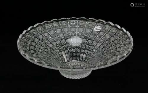 Fancy Exquisitely Cut Glass Center Bowl