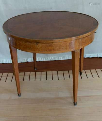 Louis XVI Inlaid Fruitwood Round Table