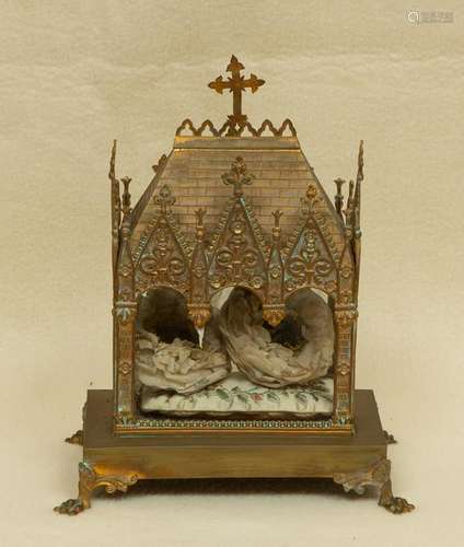 Gothic Reliquary Brass Box