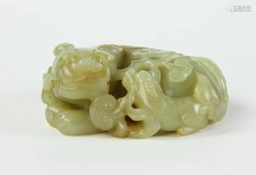 Chinese Light Green Jade Paperweight