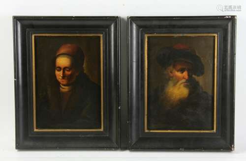 Pair of 19th Century Continental Portraits