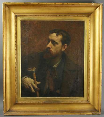 August Durand, Poet Jeune Du Nord, Oil on Canvas