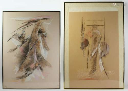 Two Framed Abstract Paintings