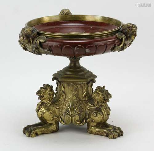 19thC French Bronze Center Bowl