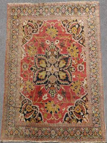 Antique Persian Mahal Rug