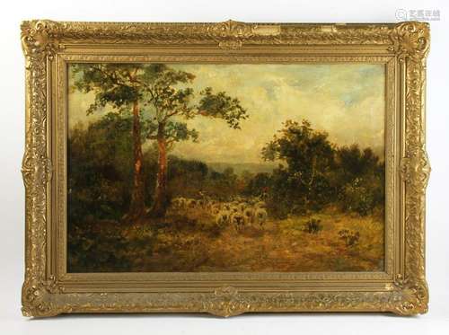 David Cox, Flock of Sheep, Oil on Canvas