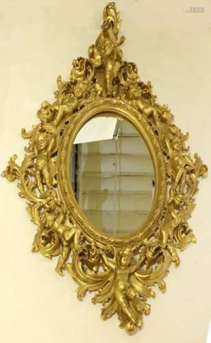 Italian Venetian Gold Decorated Mirror